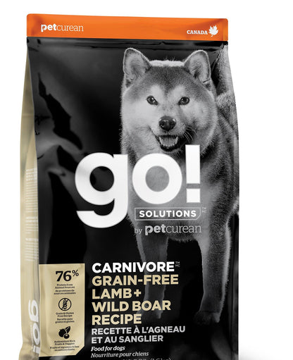Petcurean GO! Carnivore Dog Food Lamb & Wild Boar