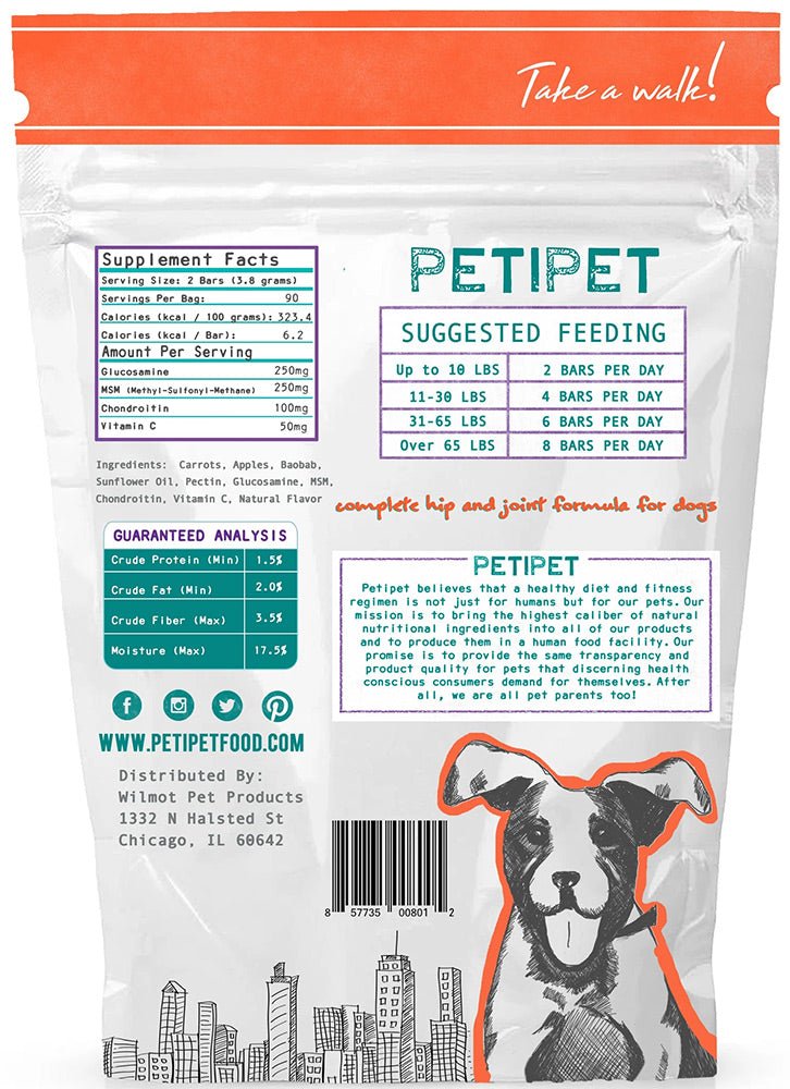 PETIPET Mobility Hip and Joint Chews - Happy Hounds Pet Supply