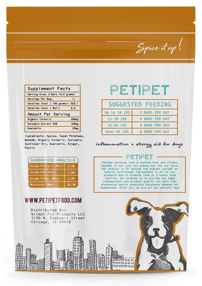 PETIPET Turmeric Bars Inflammation & Allergy Relief