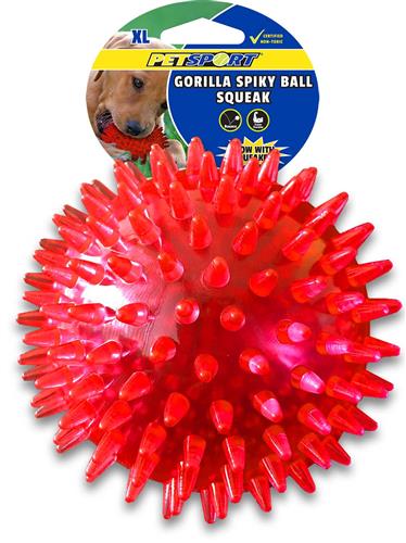 PetSport Spikey Gorilla Ball 5" Squeaky