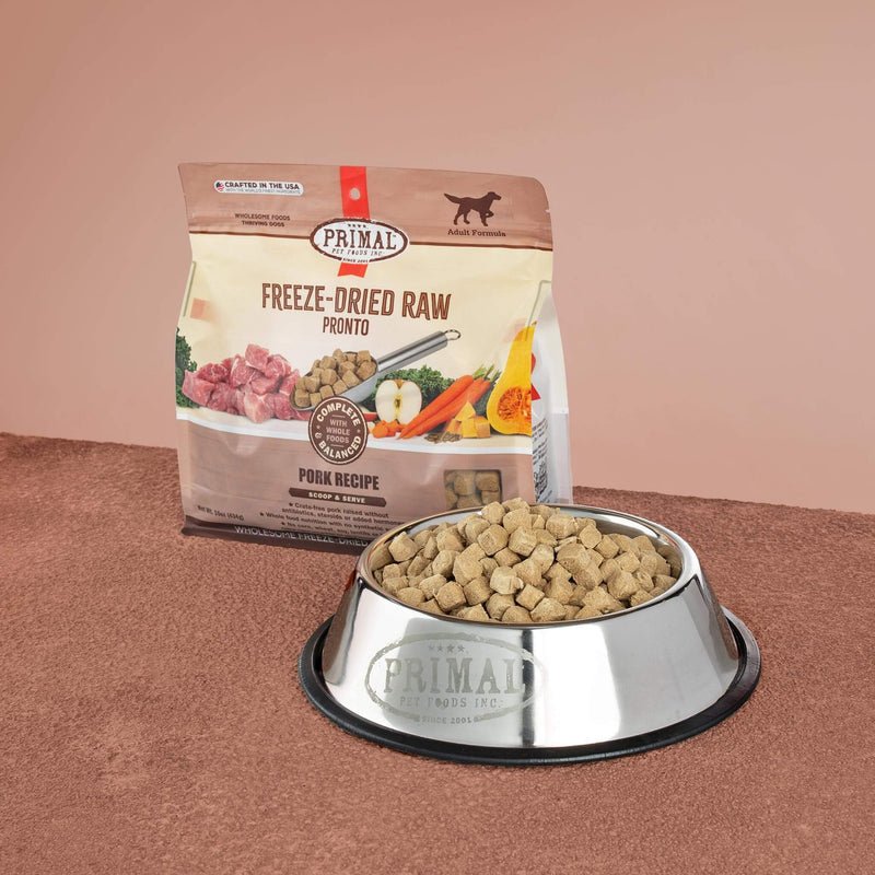 Primal Canine Freeze Dried Dog Food 16oz Pronto Pork
