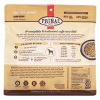 Primal Canine Freeze Dried Dog Food 16oz Pronto Lamb