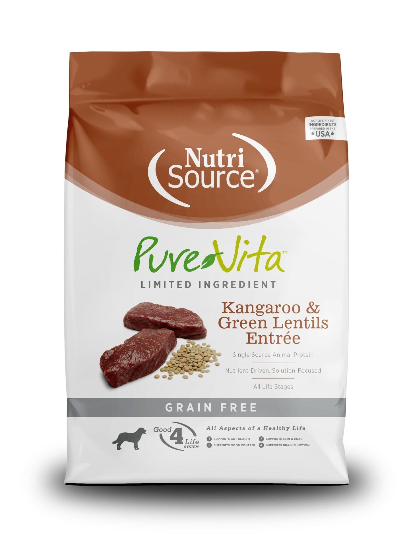 Pure Vita Dry Dog Food 25lbs Kangaroo & Green Lentil