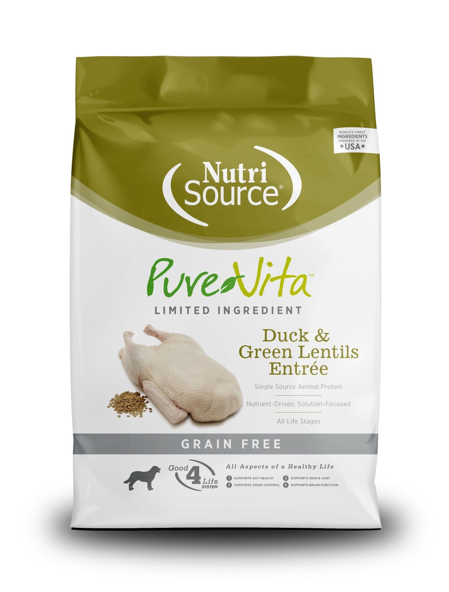 Pure Vita Dry Dog Food Duck & Green Lentil