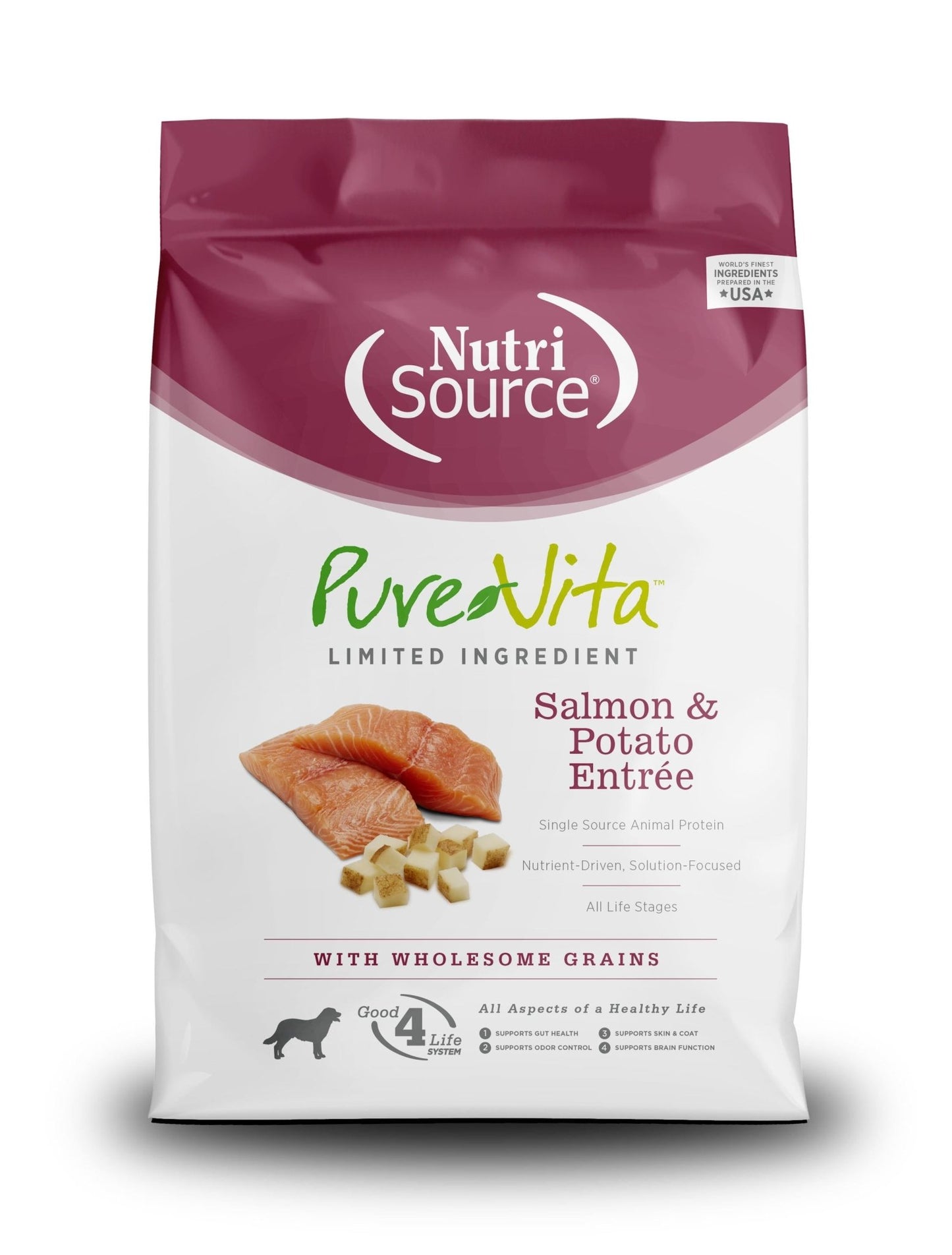 Pure Vita Dry Dog Food 25lbs Salmon & Potato