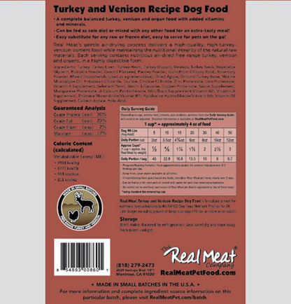 Real Meat Company Dog and Cat Food 5lbs Turkey & Venison