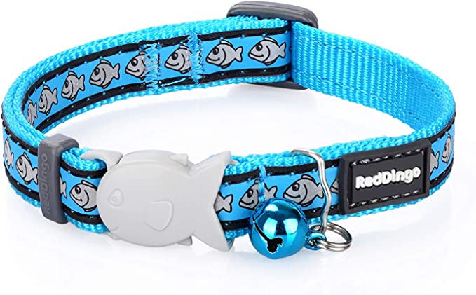 Red Dingo Reflective Cat Safety Collars Turquoise