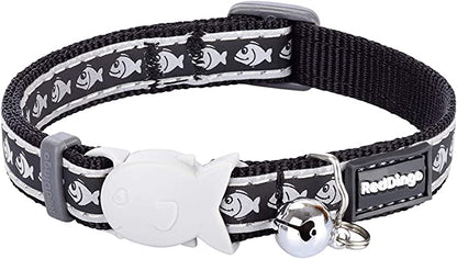 Red Dingo Reflective Cat Safety Collars Black