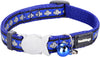 Red Dingo Reflective Cat Safety Collars Dark Blue