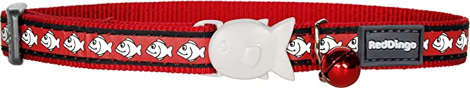 Red Dingo Reflective Cat Safety Collars Red