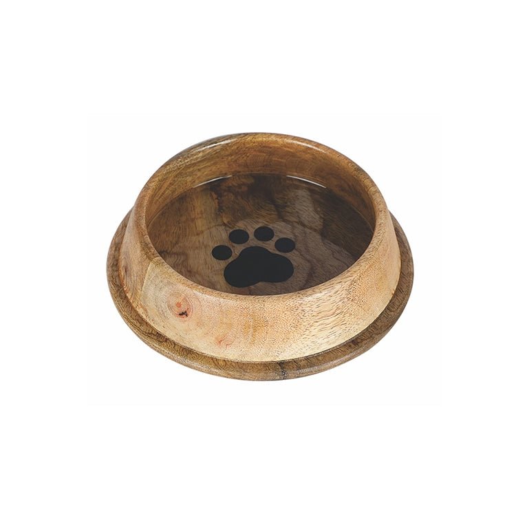 Wood Food and Water Bowls Large Non-Skid