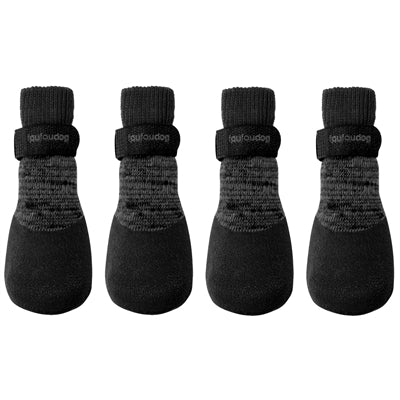 Rubber Dipped Socks with Velcro Strap Black