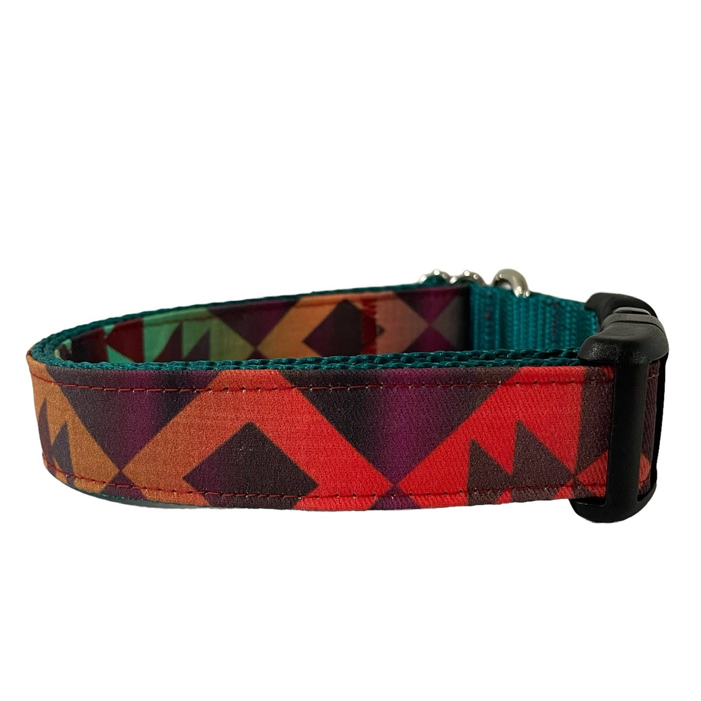 Sew Fetch Dog Collars Aztec Teal