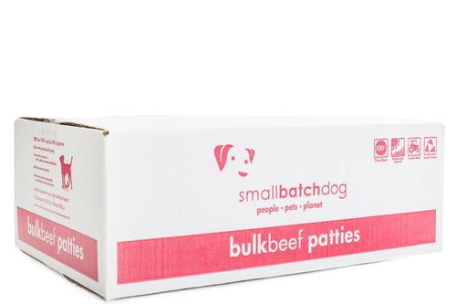 Small Batch Frozen Raw Dog Food 18lb Patties Beef