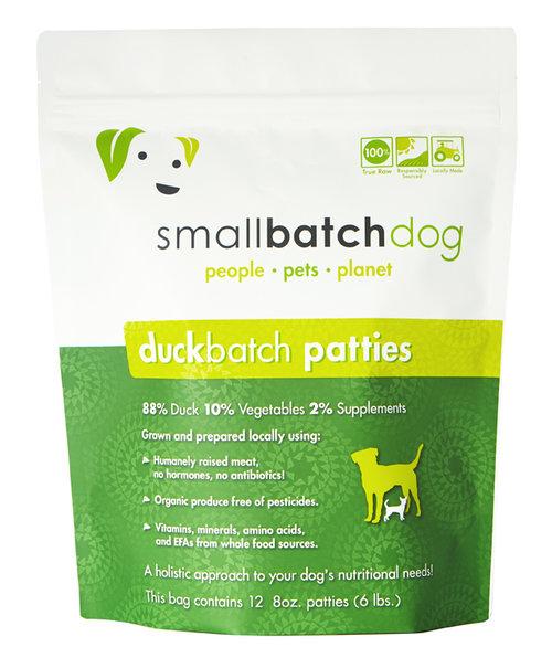 Small Batch Frozen Raw Dog Food 6lb Patties Duck