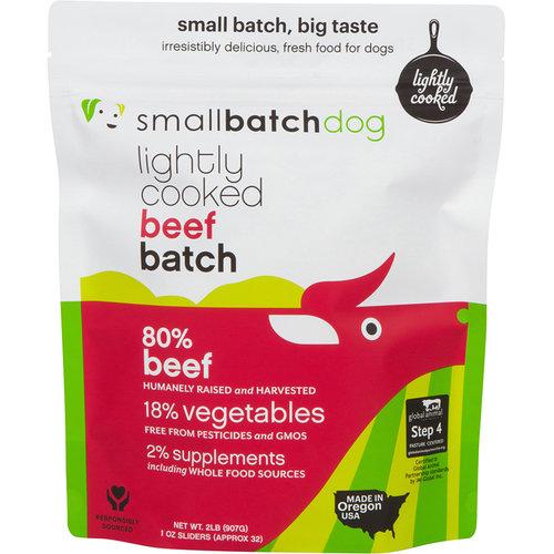 Small Batch Lightly Cooked Dog Food 2lb Sliders Beef