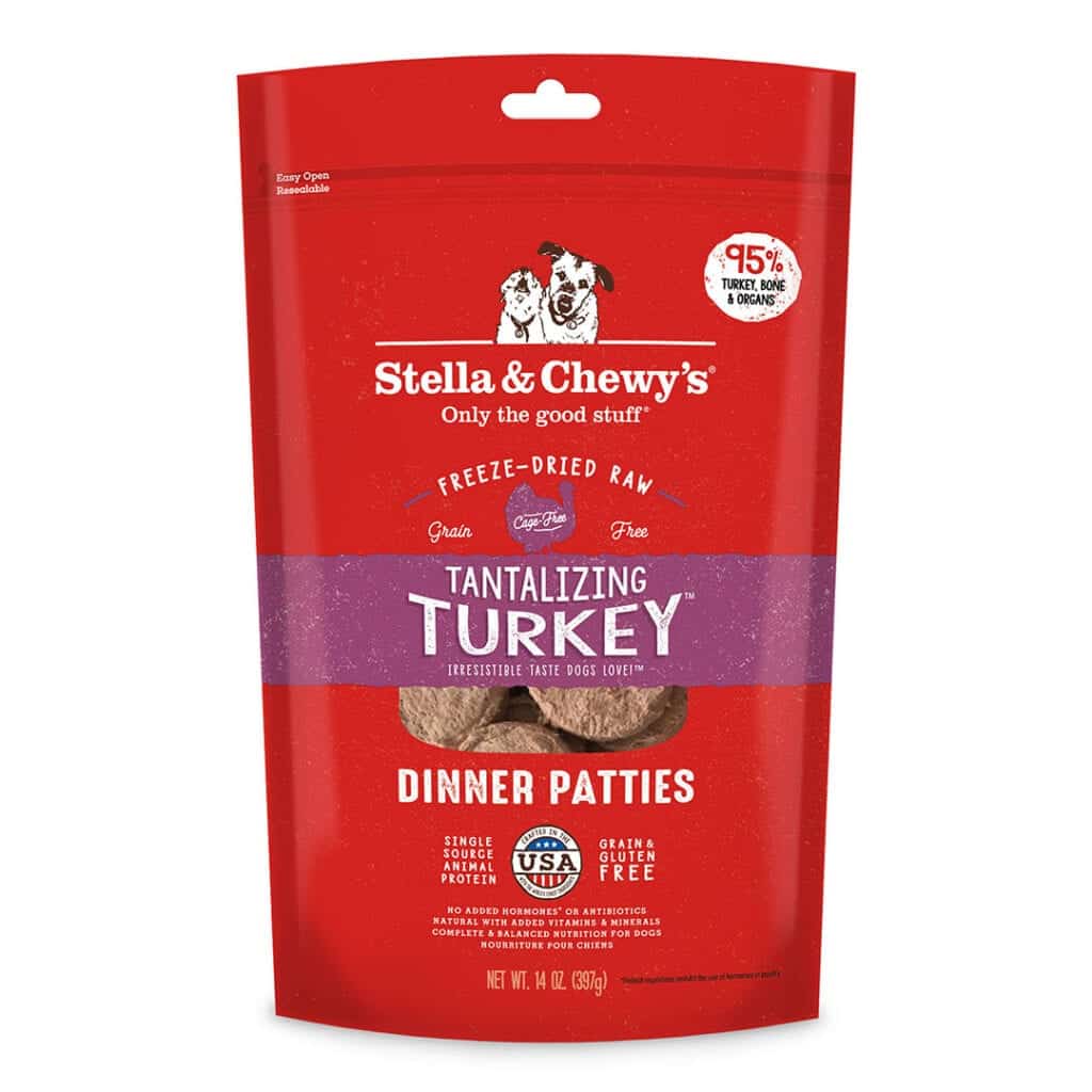 Stella and Chewy's Freeze Dried Dinner Patties 5.5oz Tantalizing Turkey
