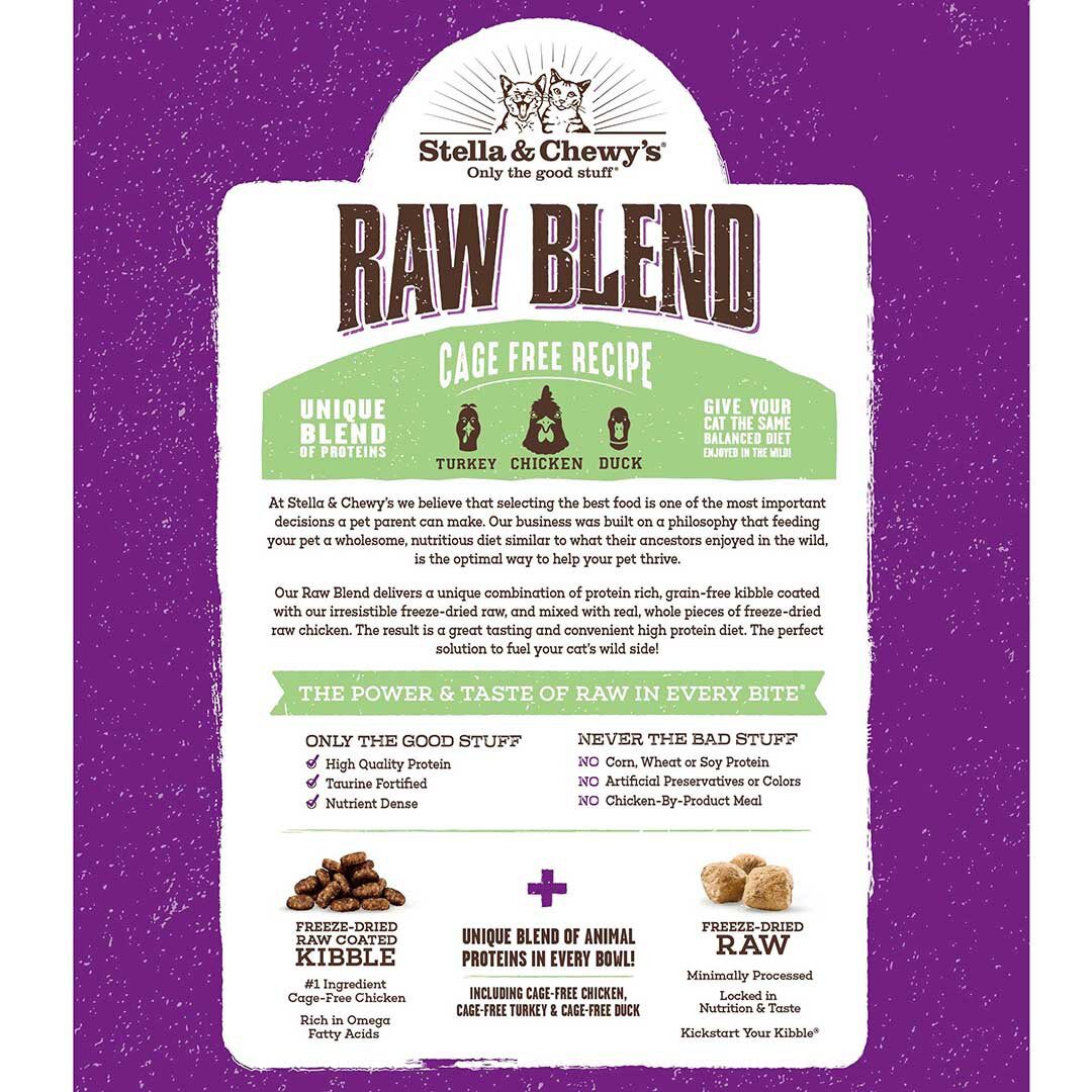 Stella and Chewy's Raw Coated & Blends Cat Food 2.5lb Raw Blend Cage Free