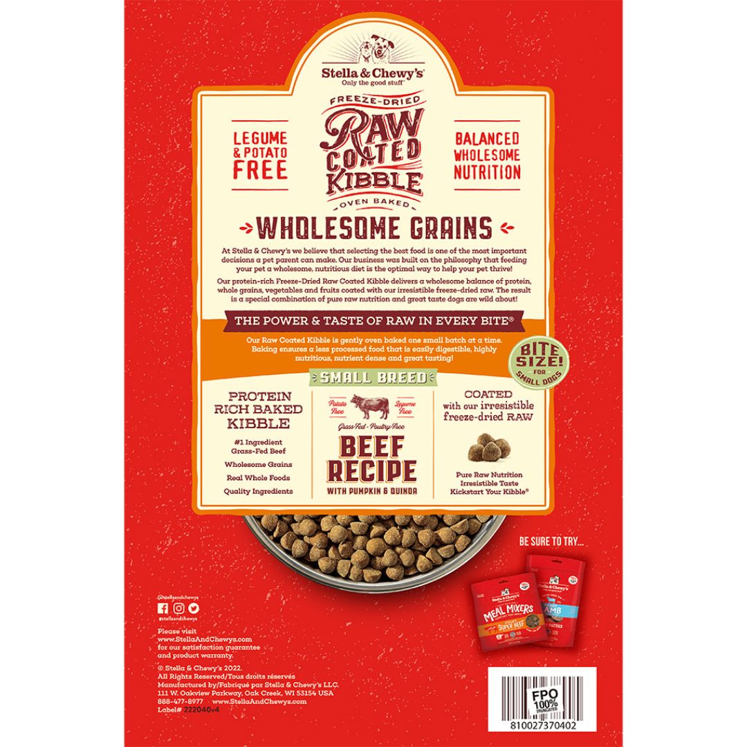 Stella and Chewy's Small Breed Kibble 3.5lb Wholesome Grains Beef