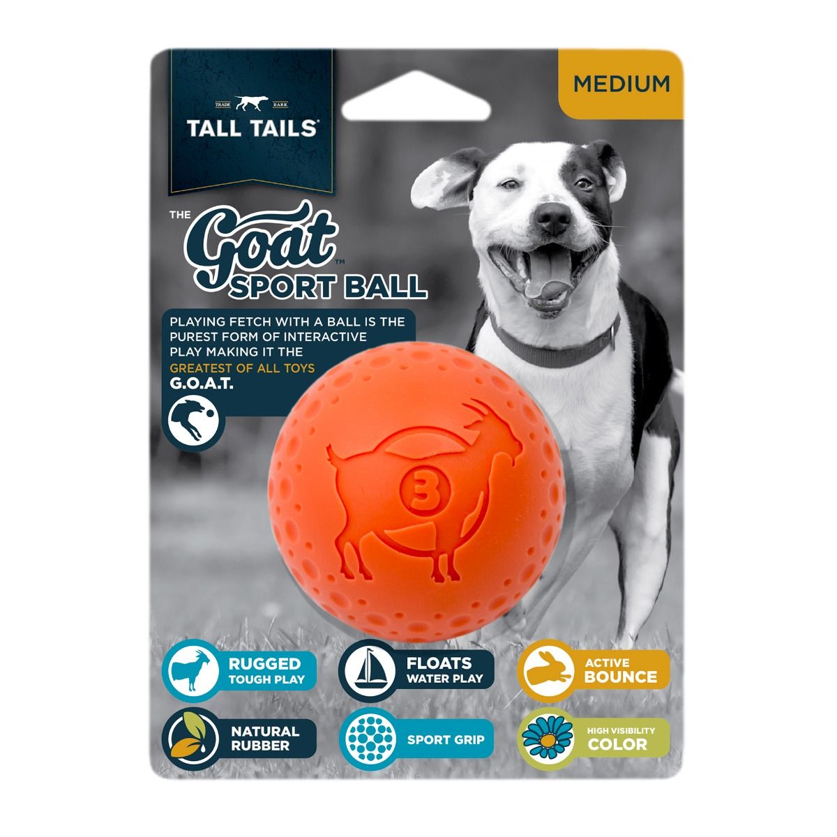 Tall Tails Goat Sport Ball Medium 3"