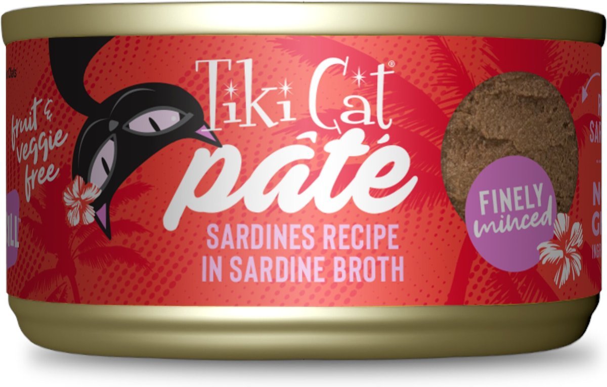 Tiki Cat Grill Pate Canned Cat Food 2.8oz Sardine Pate
