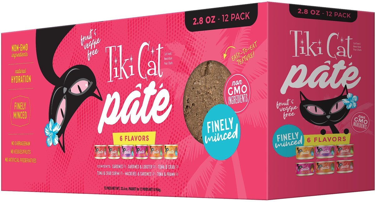 Tiki Cat Grill Pate Canned Cat Food 2.8oz Variety Pack of 12