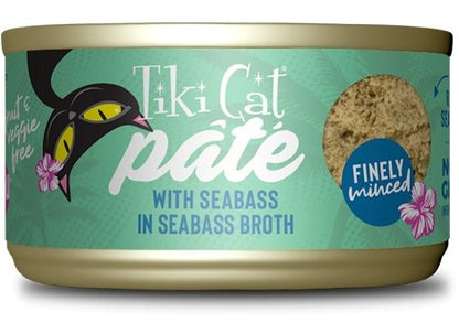 Tiki Cat Luau Pate Canned Cat Food Seabass 5.5oz