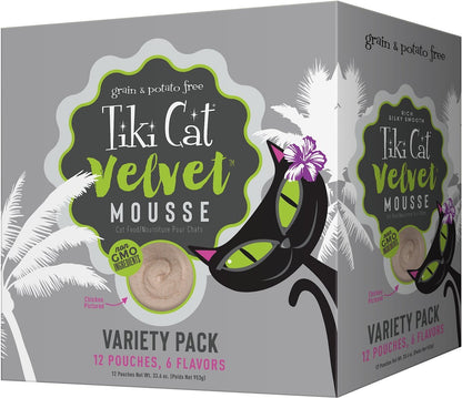 Tiki Cat Velvet Mousse Cat Food Pouches Variety Pack