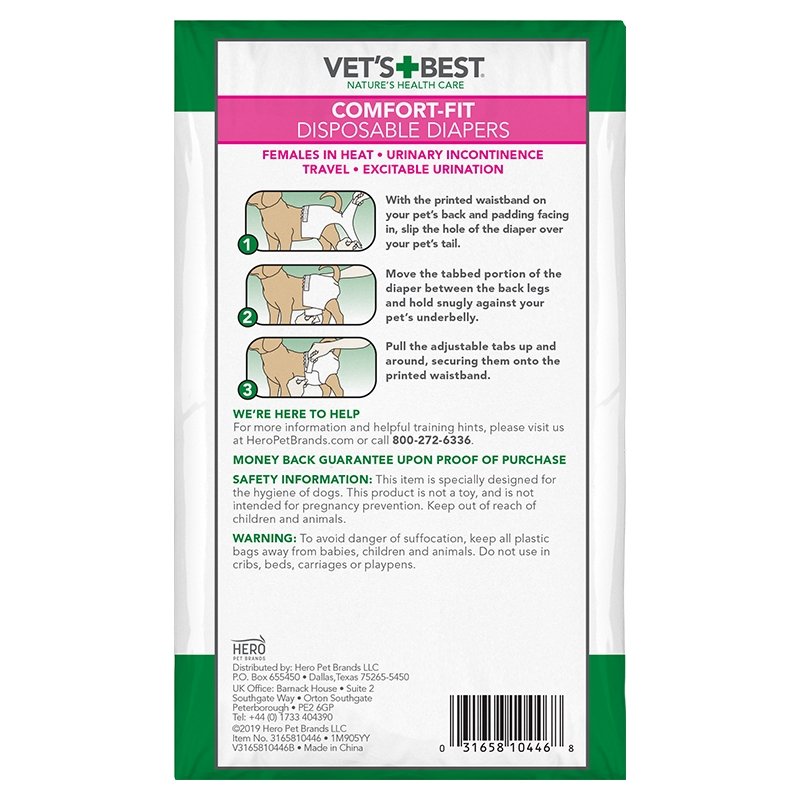 Vet's best clearance diapers for dogs