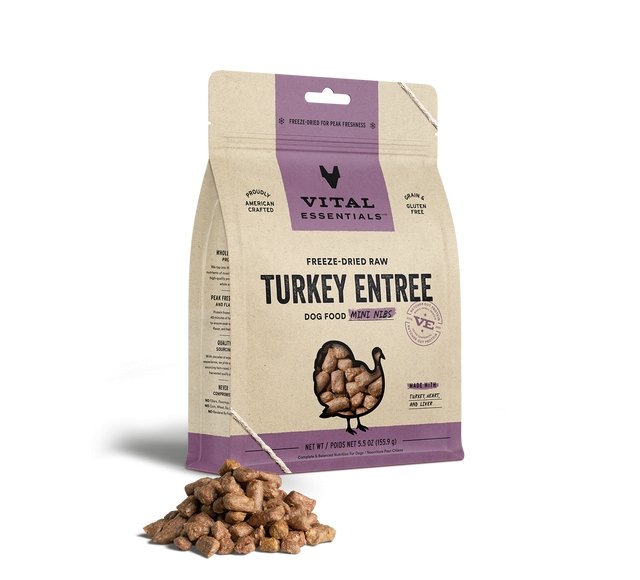 Vital Essentials Freeze Dried Dog Food 14oz Turkey
