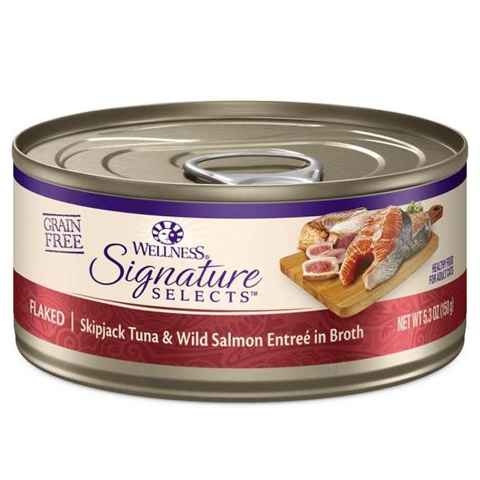 Wellness Core Signature Selects Canned Cat Food 5.3oz Flaked Tuna and Salmon