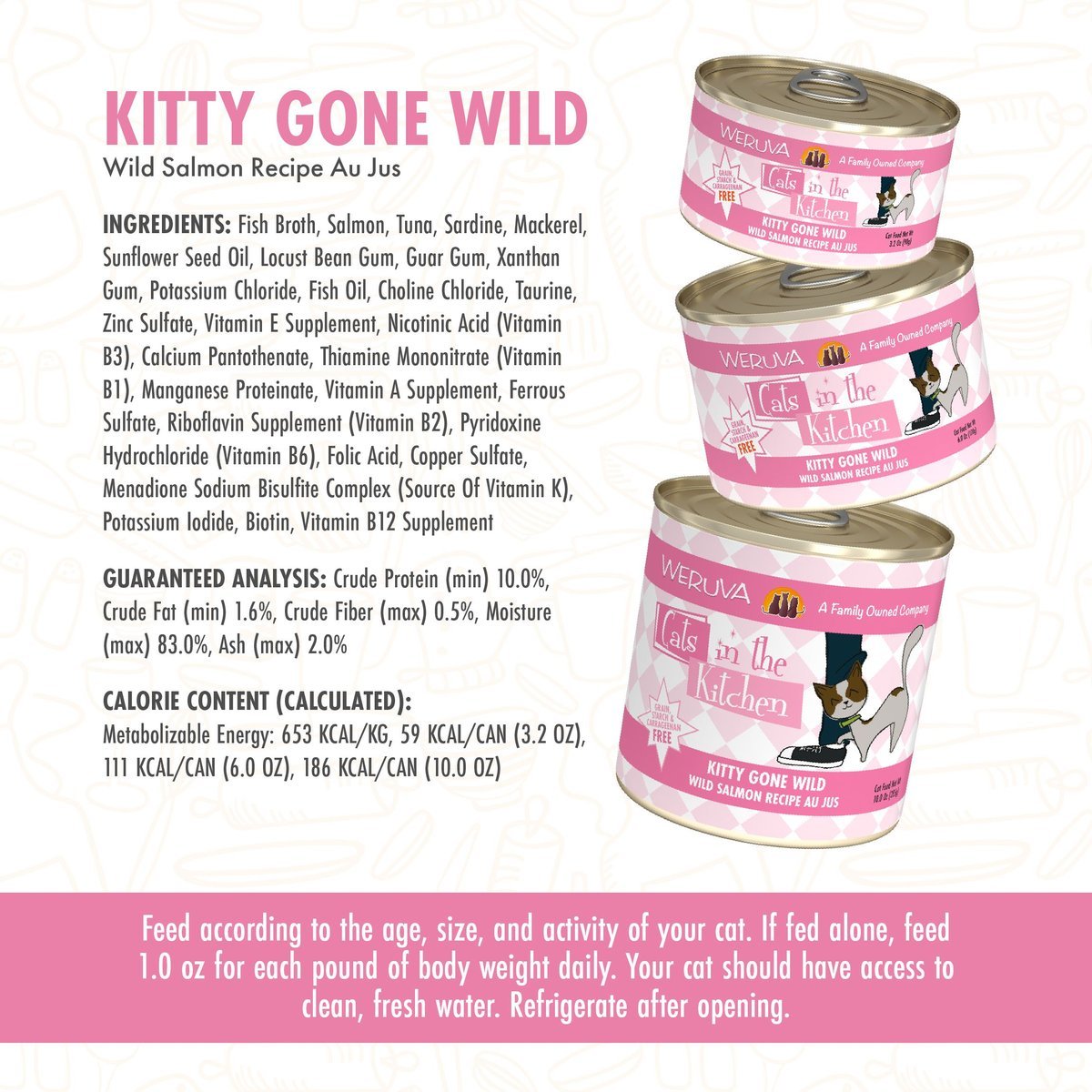 Weruva Cats In The Kitchen Canned Cat Food 6oz Kitty Gone Wild
