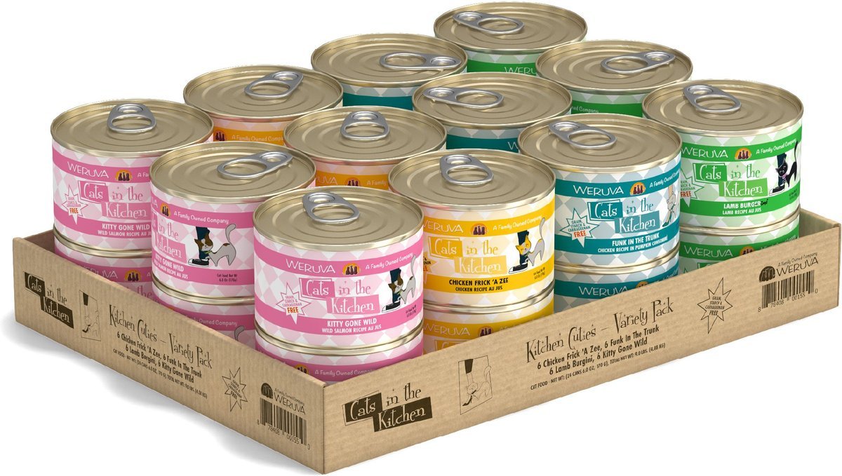 Weruva Cats In The Kitchen Canned Cat Food 6oz Variety Pack