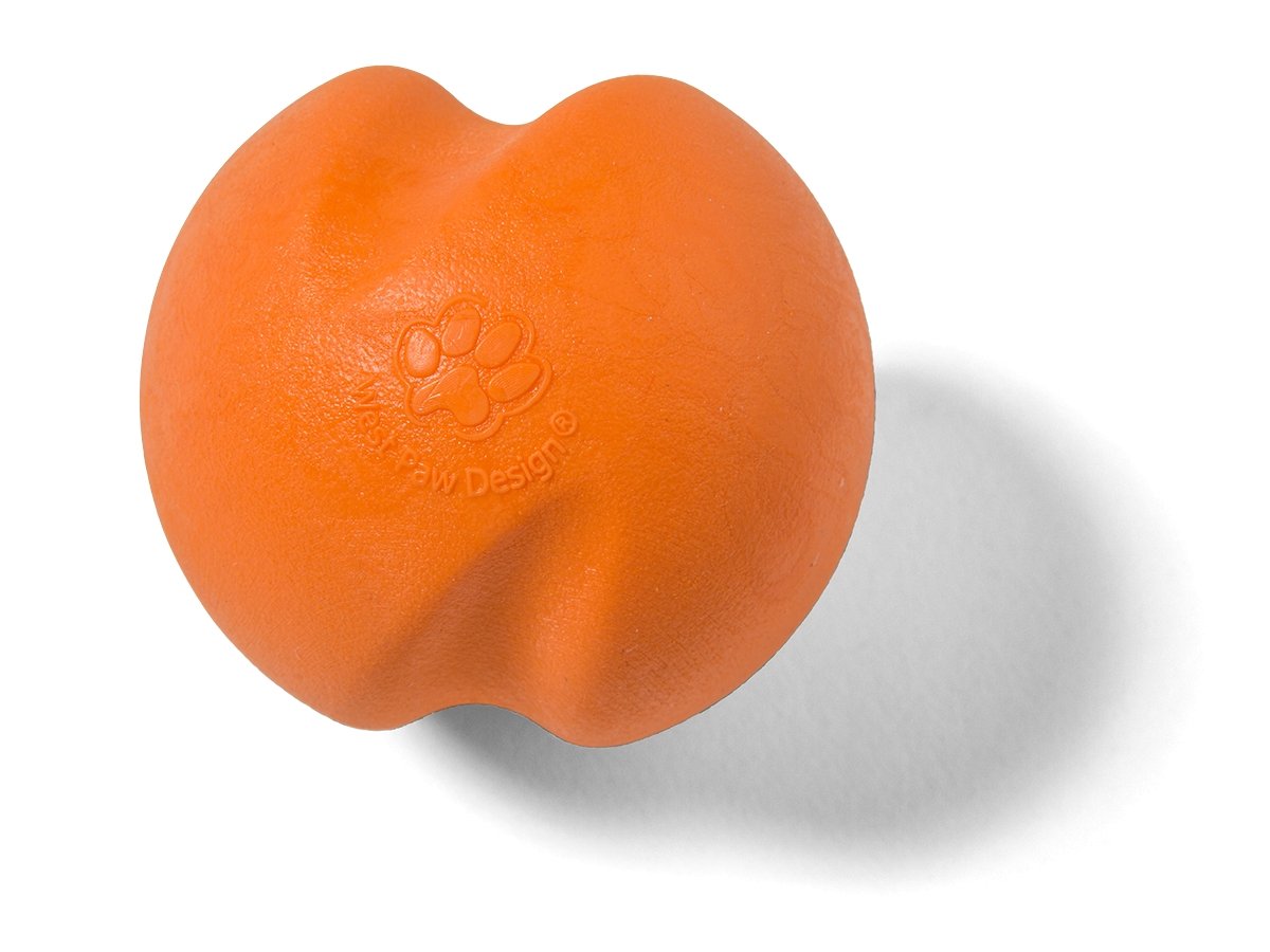West Paw Jive Zogoflex ball Small (Standard 2.5") Tangerine