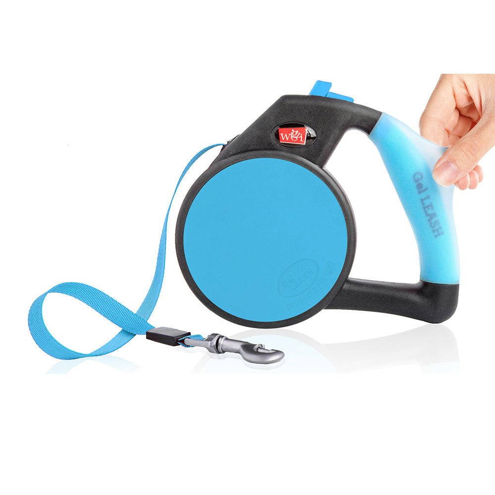 Wigzi Retractable Gel Leashes Medium Blue