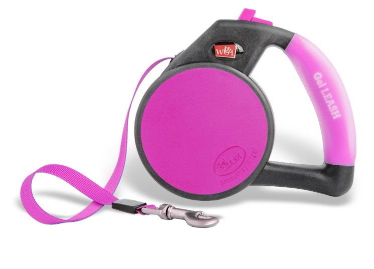 Wigzi Retractable Gel Leashes Pink