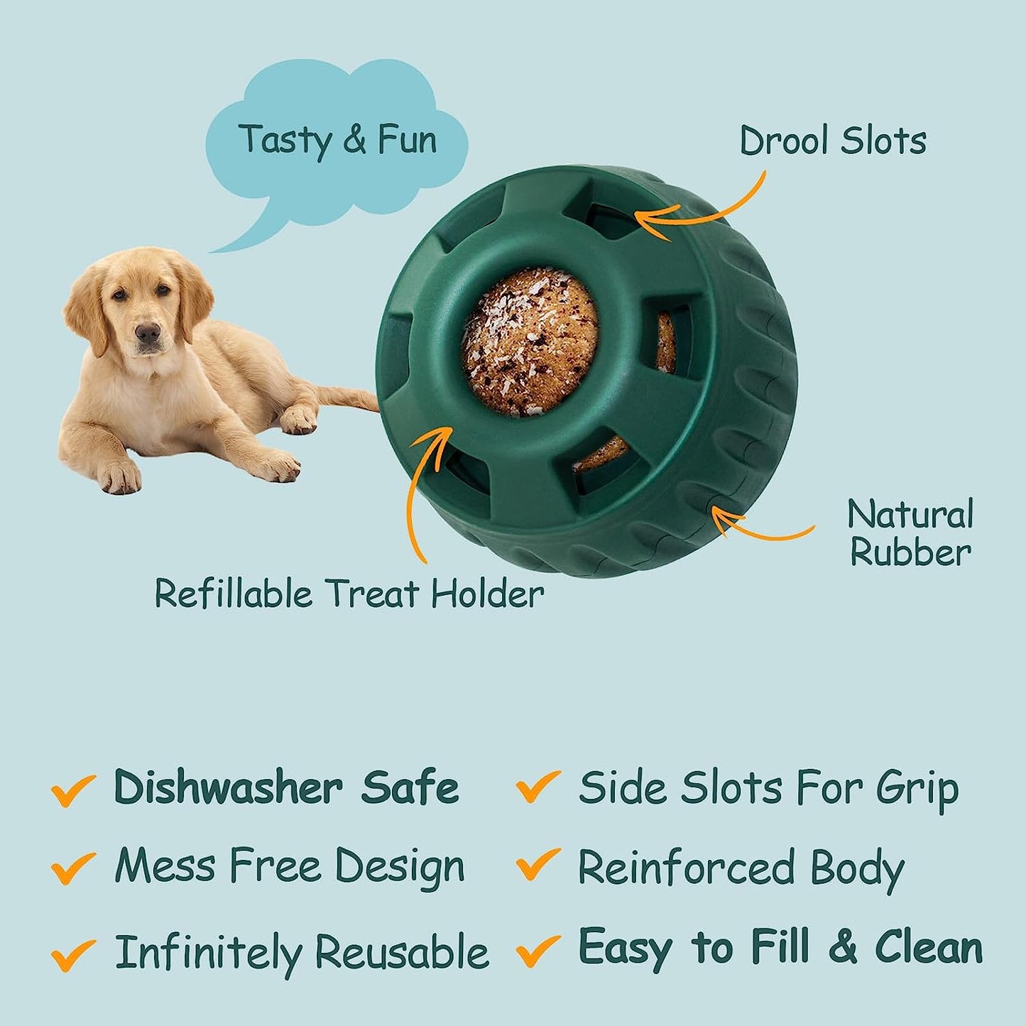 Woof Pupsicle Freezable Treat Dispenser Green