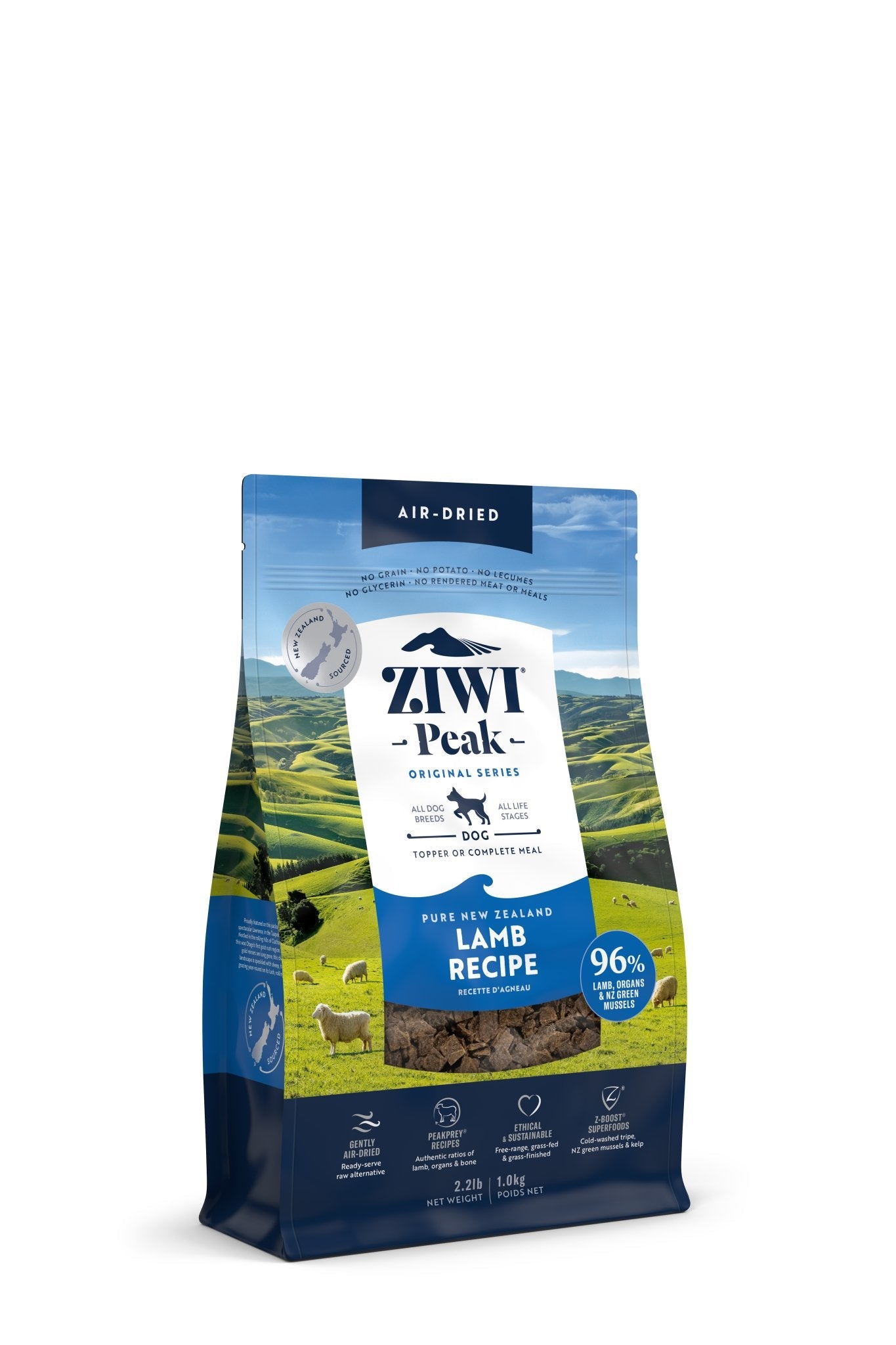 Ziwi Peak Air Dried Dog Food Lamb 2.2lbs